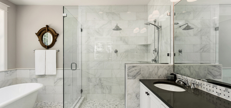bathroom shower door installation in Folsom