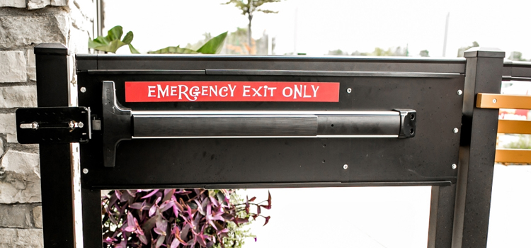 emergency push bar installation in Folsom